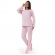 Pijama em Ultrasoft com detalhes em Grid - rosa
