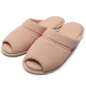 Pantufa Aberta em Canelado Antiderrapante - Nude
