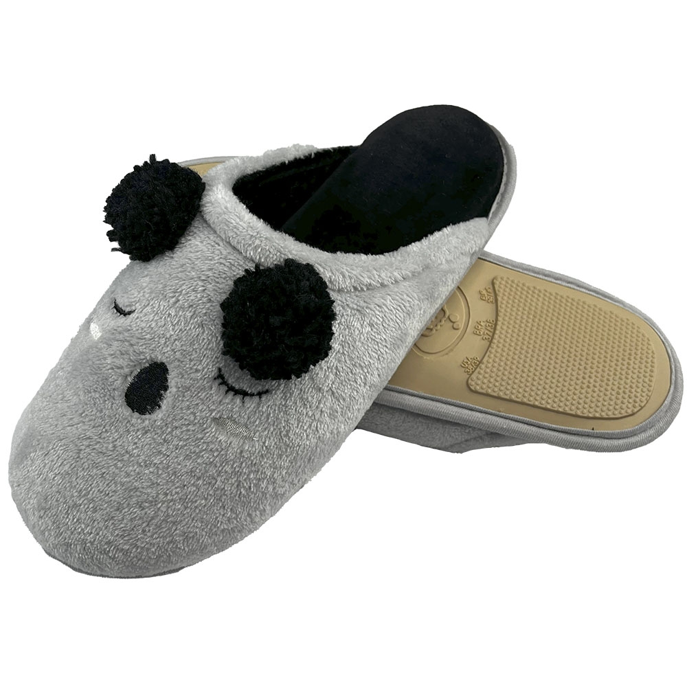 Pantufa Flexível Puff Plush Coala - Preto