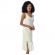 Camisola Midi em Vicolycra Linho Listrada - Marfim