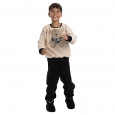 Pijama de Ursinho Infantil Unissex em Microsoft - Preto