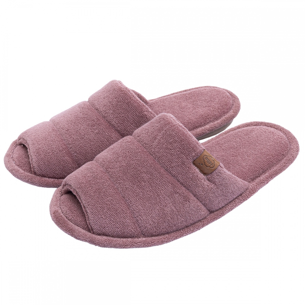 Pantufa Feminina em Atoalhado Solado Anatômico Flexível Puff - Amora