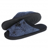 Pantufa Levite em Malha Floral - Marinho