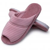 Pantufa Aberta Anatômica em Malha com Atoalhado - Amora