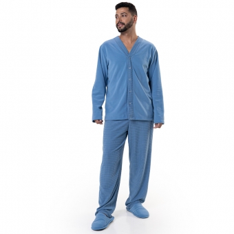 Pijama Ultrasoft Quadriculado  Aberto Masc