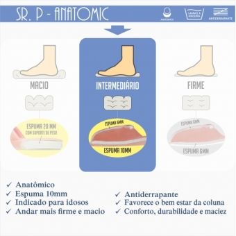Pantufa Atoalhada Masculina com Espuma Massageadora - PUFF