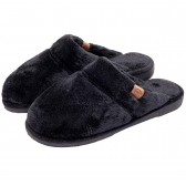 Pantufa Pelúcia Lisa Microsoft Puff - Preto