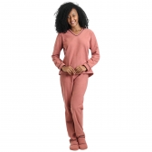 Pijama Gola V em Microsoft Canelado
