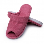 Pantufa Feminina Anatômica Atoalhada Puff - Bordô