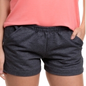 Short Doll com Alcinha em Viscolycra e Moletinho - Goiaba