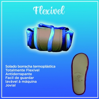 Sapatilha Flexível em Plush com Pelúcia Trabalhada