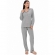 Pijama Feminino Soft Touch Listras Abotoado