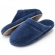 Pantufa Comfort em Plush Liso Lavavel à Máquina Puff - Índigo