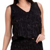 Conjunto Jacquard Com Elastano - Preto