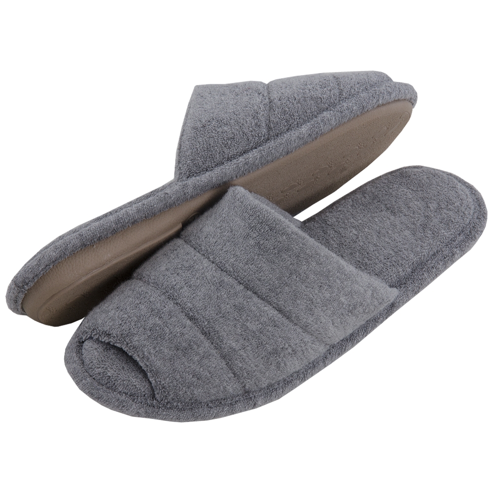 Pantufa Feminina em Atoalhado Solado Anatômico Flexível Puff - Mescla