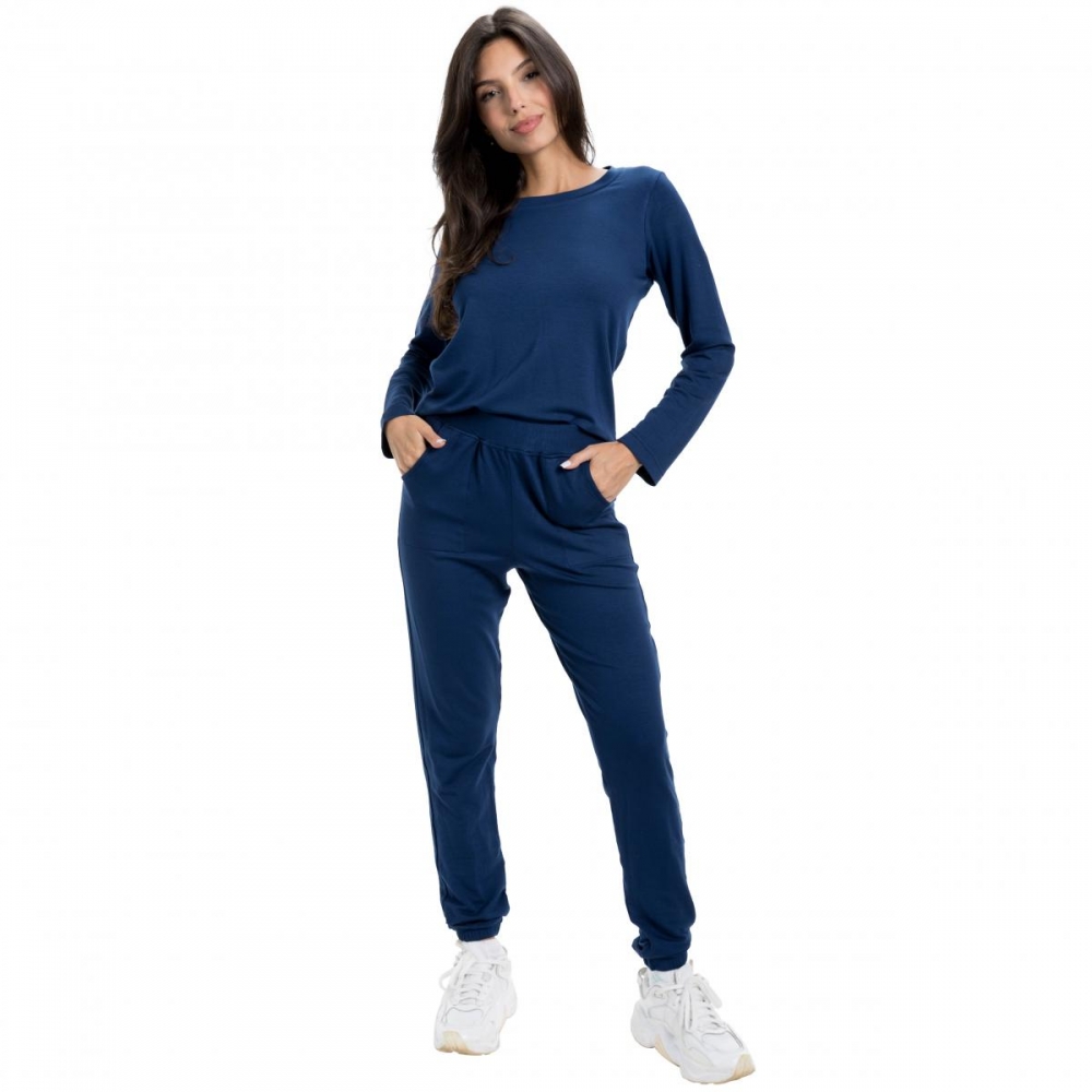 Conjunto Moletinho Feminino - Marinho