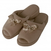 Pantufa Anatômica Malha com laço Cetim - PUFF - Caqui