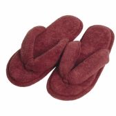 Pantufa Atoalhada Flexível Dedo - PUFF - Bordô