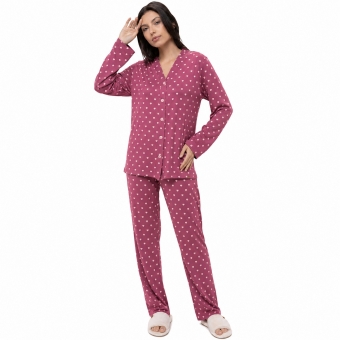 Pijama Cozy Hearts Abotoado