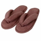 Pantufa Atoalhada Flexível Dedo - PUFF - Amora