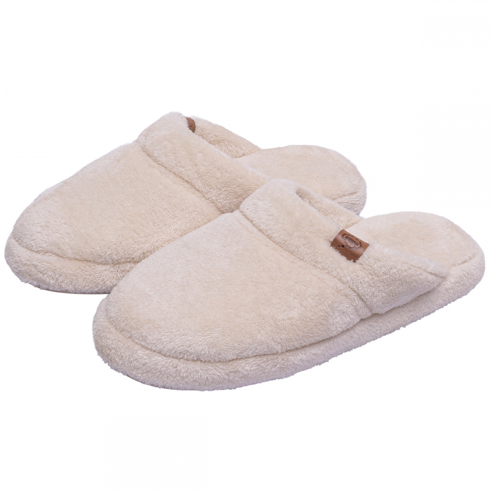 Pantufa Comfort Anatomic Fechada em Fleece - Pérola