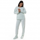 Pijama em Ultrasoft com detalhes em Grid - verde