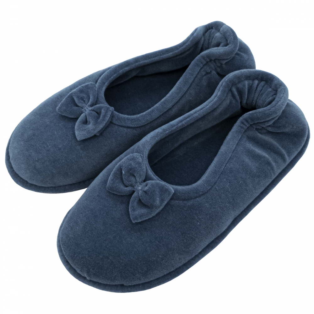 Sapatilha Flexível Plush com Laço PUFF - Índigo