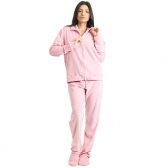 Conjunto em Plush com Zíper - Rosa