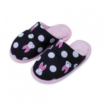 Pantufa Flexível Pelúcia Malha Coelho Infantil