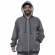 Blusa de Frio Moletom Peluciada Unissex Com Zíper e Capuz - Chumbo