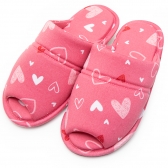 Pantufa Aberta em Modal Summer Antiderrapante - Rosa
