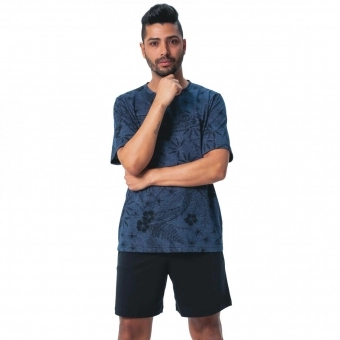 Pijama Masculino em Malha Floral