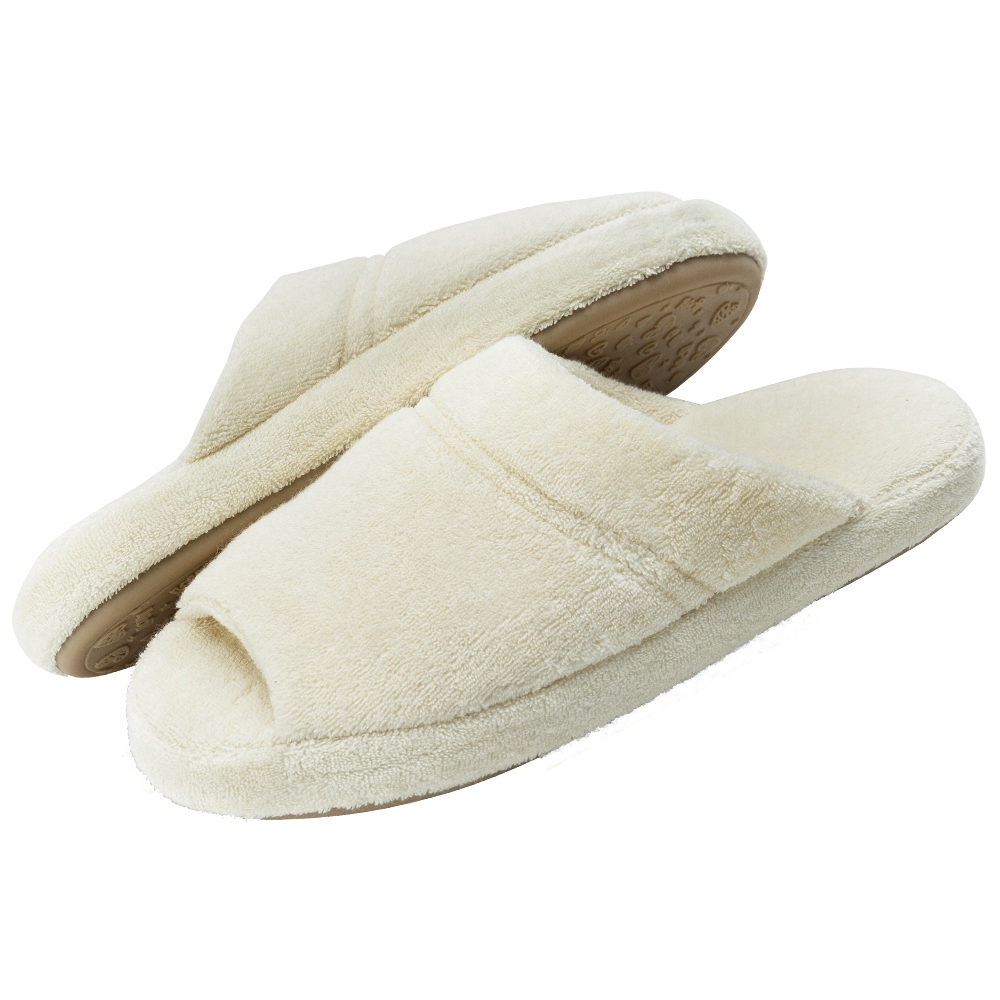 Pantufa Comfort Atoalhada Flexível Espuma 20mm Altura - Marfim