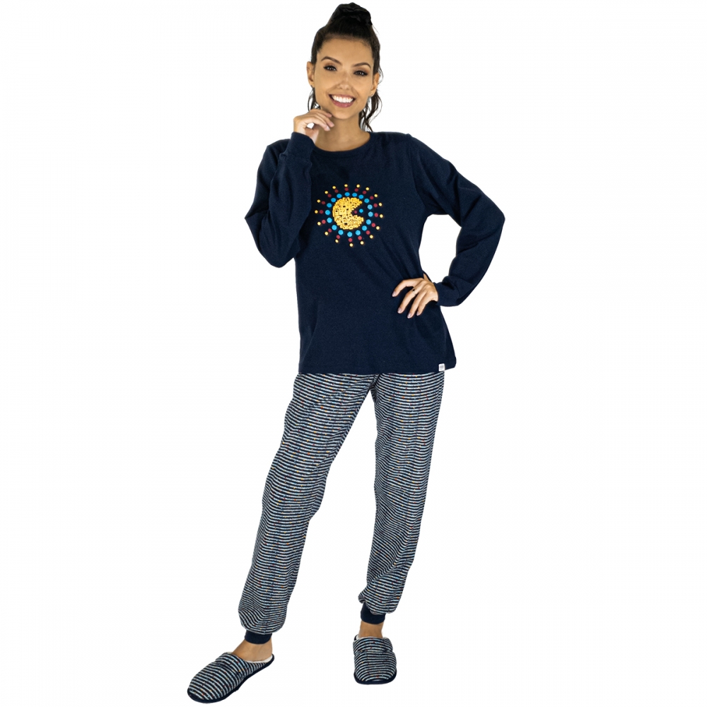 Conjunto em Cotton Light Listrado