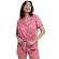 Short Doll Estampado de Manga com Botões em Modal Summer - Rosa
