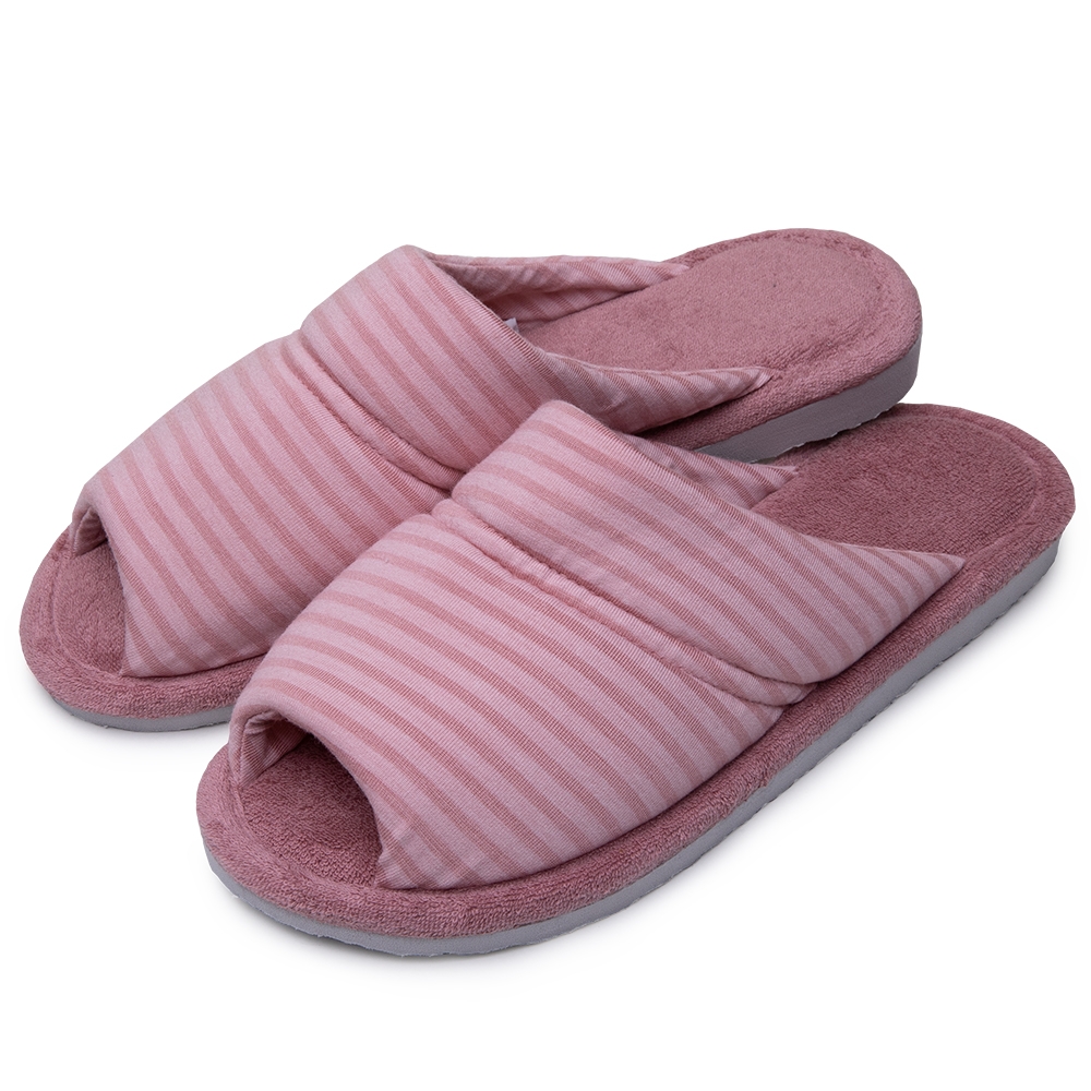 Pantufa Aberta Anatômica em Malha com Atoalhado - Amora