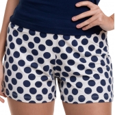 Short Doll Estampado com Alcinha em Viscolycra com Ribana - Marinho