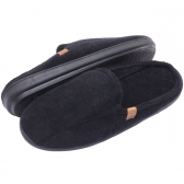 Pantufa Masculina Anatômica em Atoalhado com Espuma Massageadora - Preto