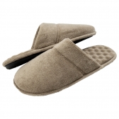 Pantufa Atoalhada Masculina com Espuma Massageadora - PUFF - Caqui