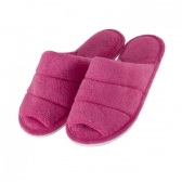 Pantufa Feminina em Atoalhado com  Solado Plano Levite - Pink