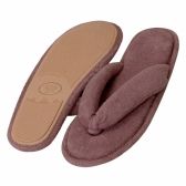 Pantufa Atoalhada Flexível Dedo - PUFF - Amora