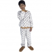 Pijama Puff Kids Pelúcia Fleece Infantil Unisex - Bege