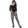 Conjunto em Moletinho com Calça Camuflada - Preto