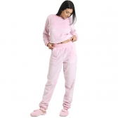 Pijama em Pelúcia Lisa - Rosa