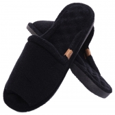 Pantufa Atoalhada Anatômica com Espuma Massageadora - Preto