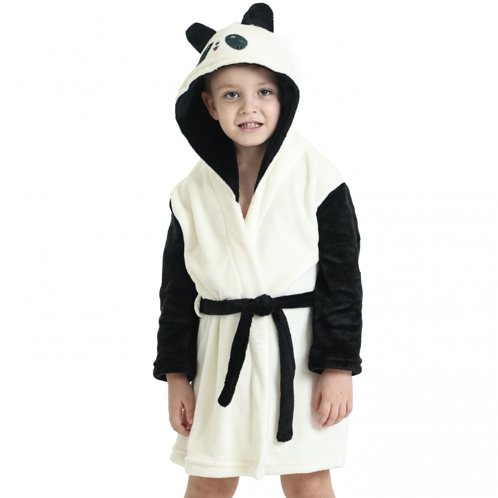 Roupão Infantil Panda - Marfim