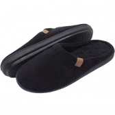 Pantufa Fechada Anatômica Elegance em Atoalhado - Preto