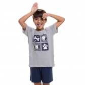 Pijama Infantil em Viscolycra Estampa Cachorrinhos - Marinho