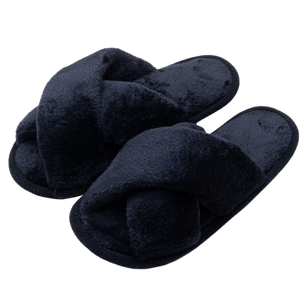 Pantufa Flexível em Pelúcia - Preto