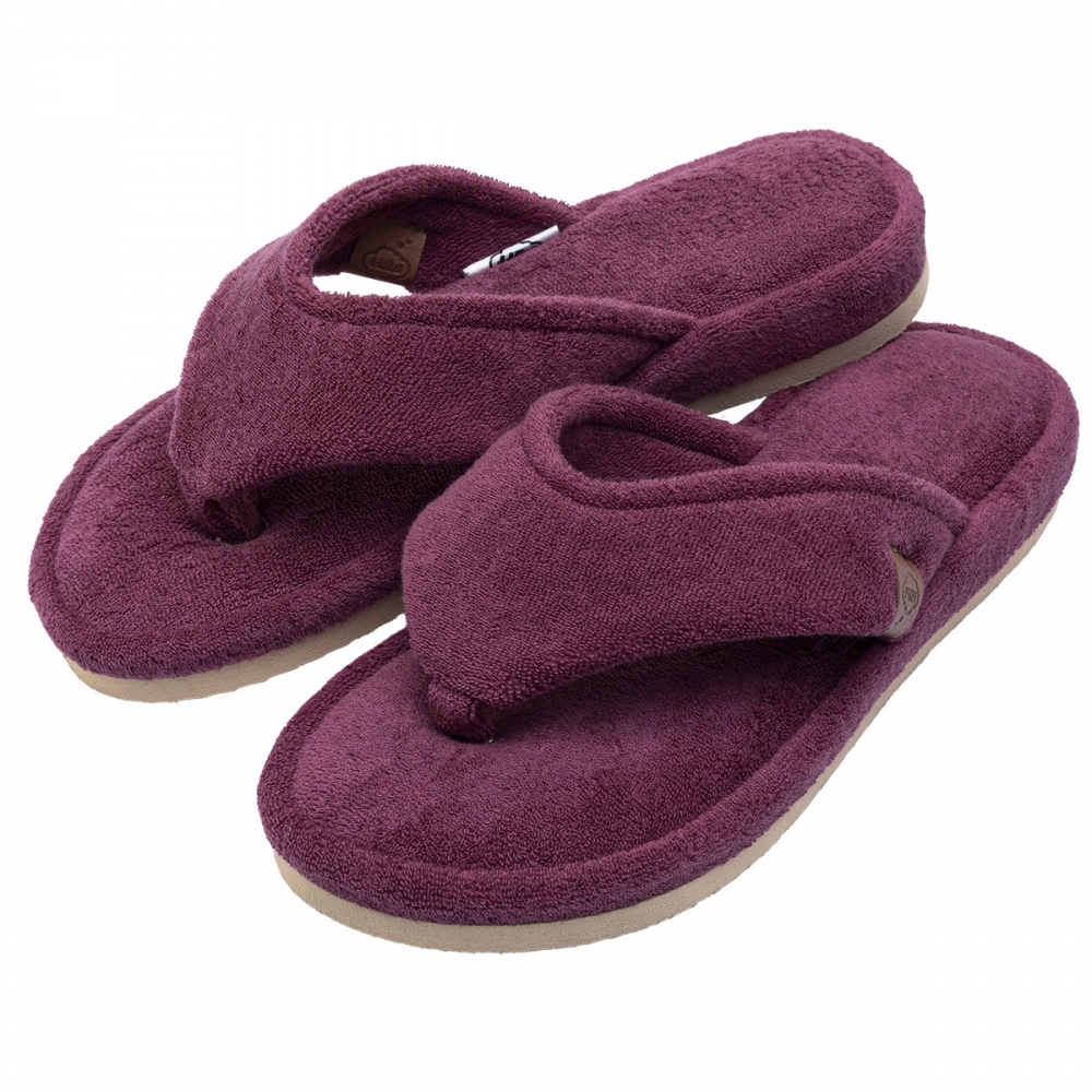 Pantufa Anatômica Soft Atoalhado - Dedo - Bordô